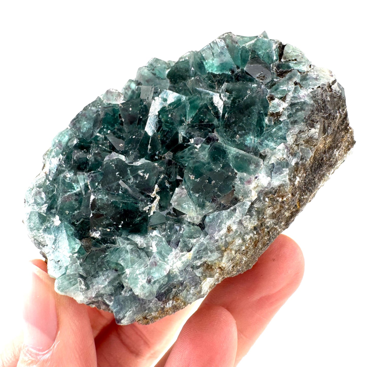 Okorusu Fluorite | blue-green crystal cluster, mineral specimen from Namibia
