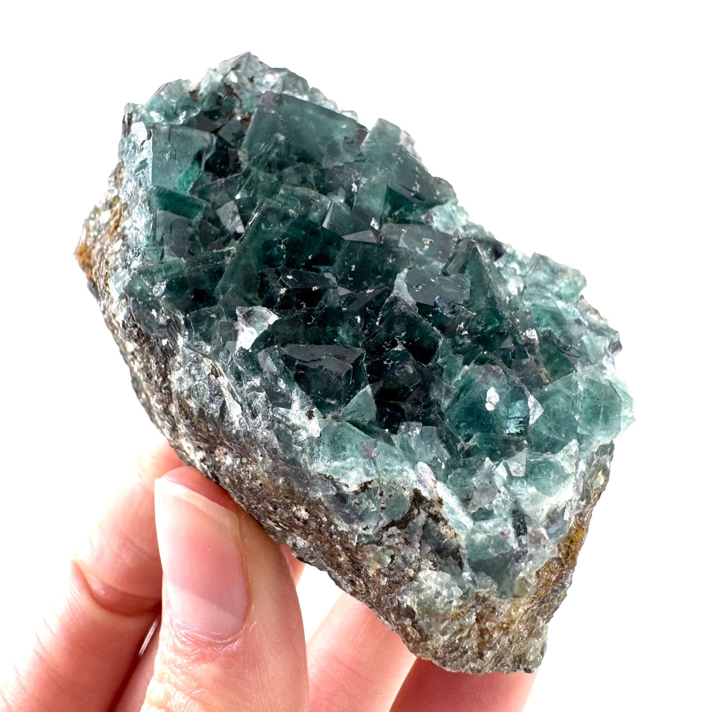 Okorusu Fluorite | blue-green crystal cluster, mineral specimen from Namibia