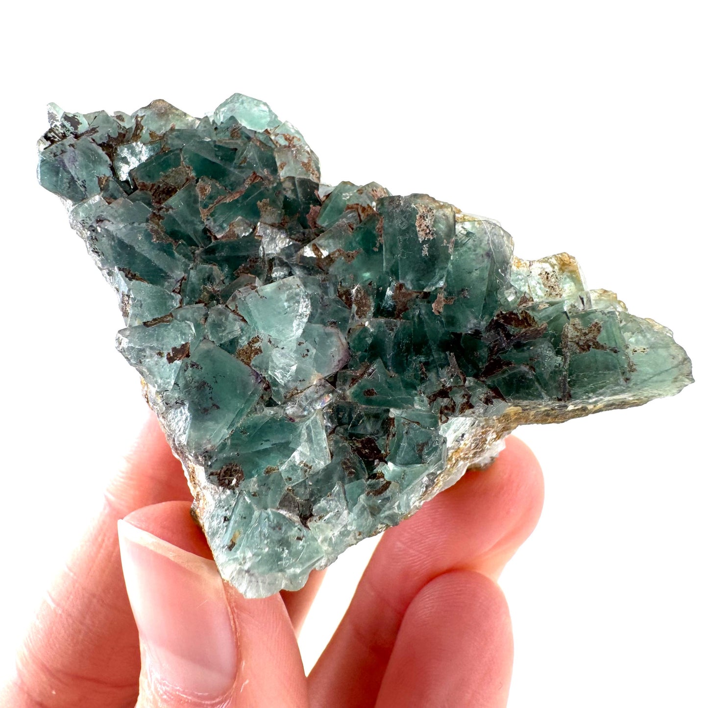 Okorusu Fluorite | green crystal cluster, mineral specimen from Namibia
