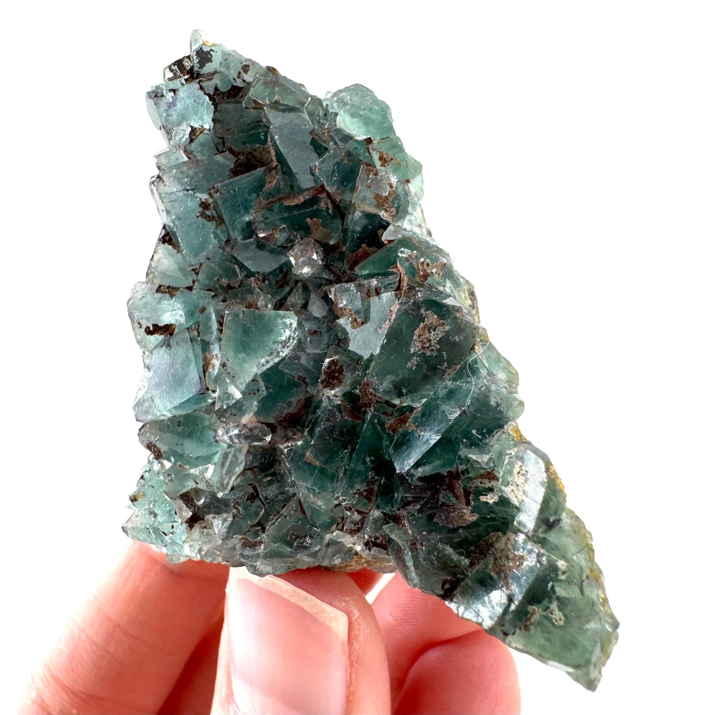 Okorusu Fluorite | green crystal cluster, mineral specimen from Namibia