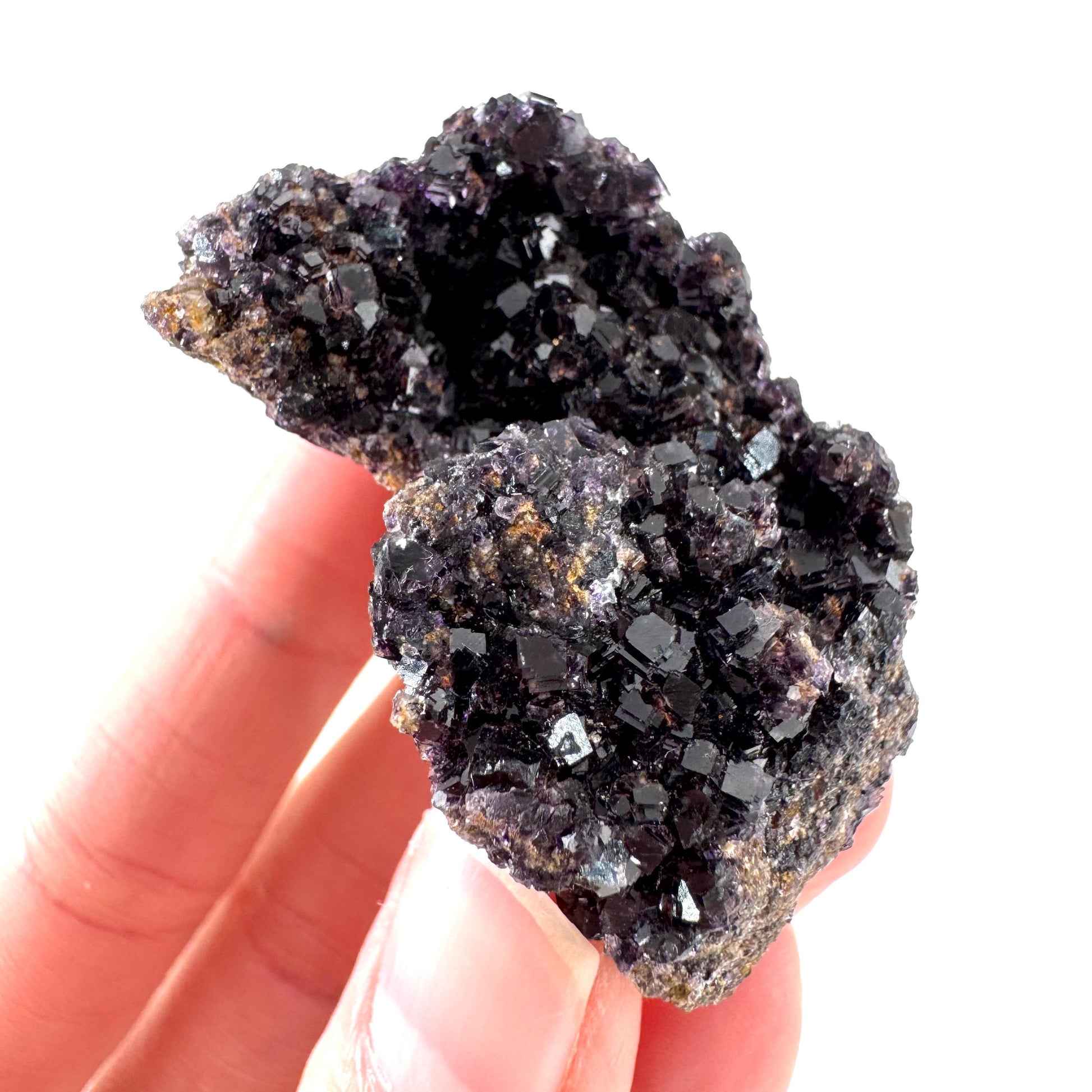 Okorusu Fluorite | purple crystal cluster, mineral specimen from Namibia