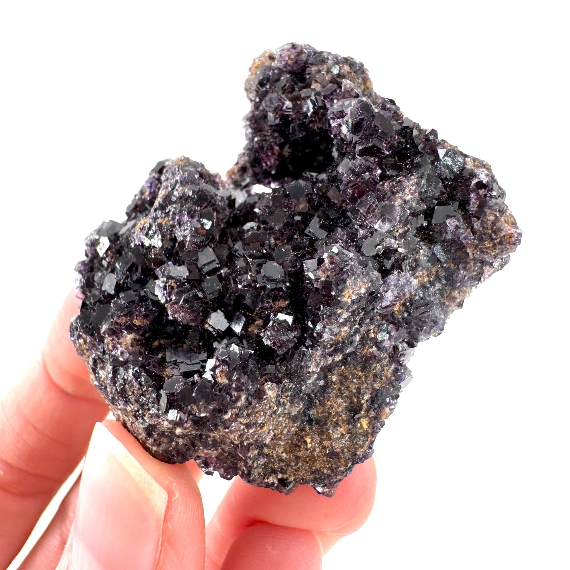 Okorusu Fluorite | purple crystal cluster, mineral specimen from Namibia