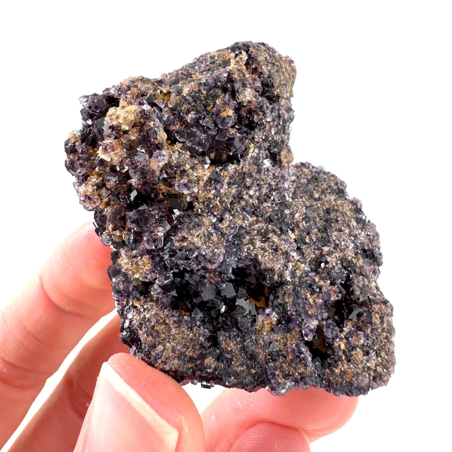 Okorusu Fluorite | purple crystal cluster, mineral specimen from Namibia