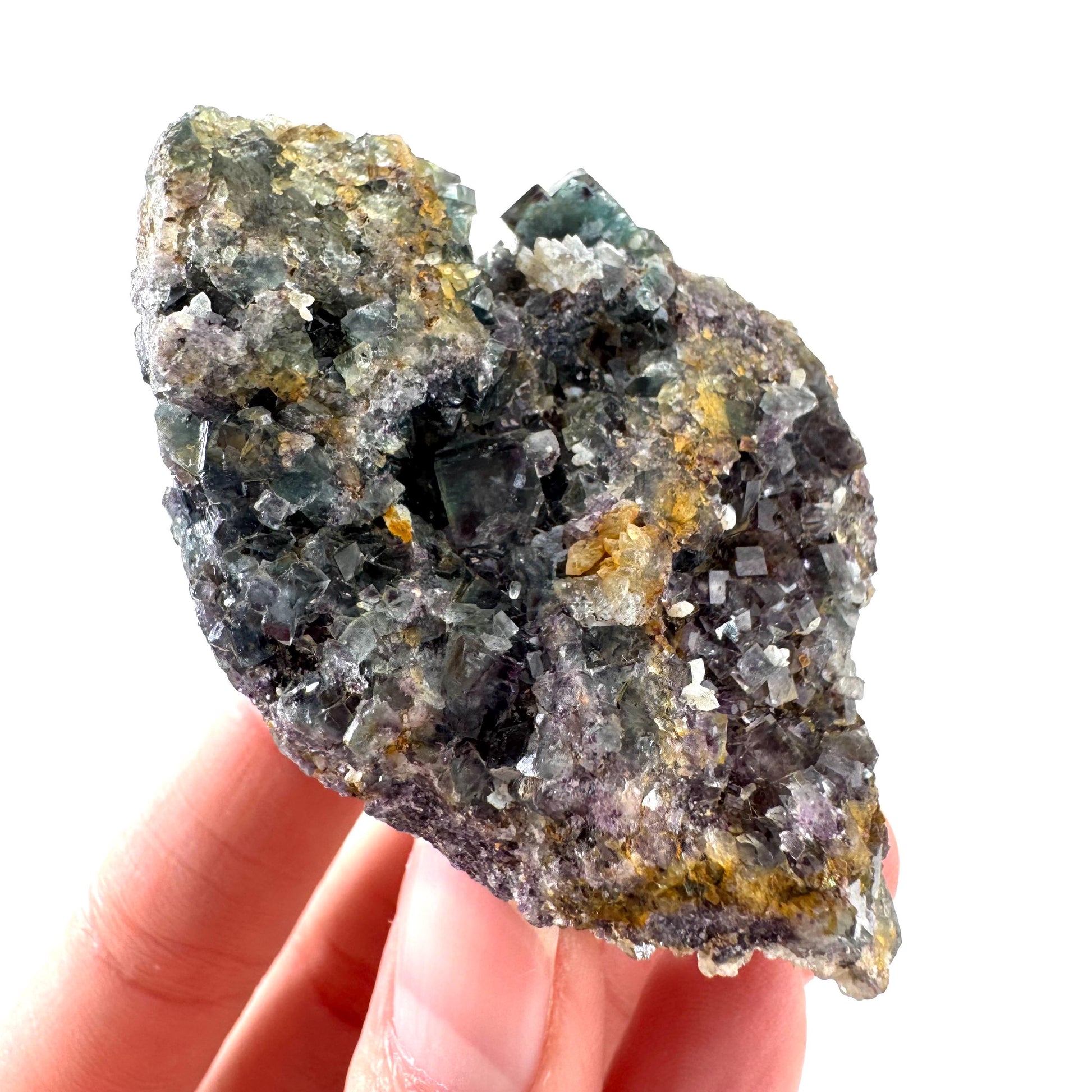 Okorusu Fluorite | blue & purple crystal cluster, mineral specimen from Namibia