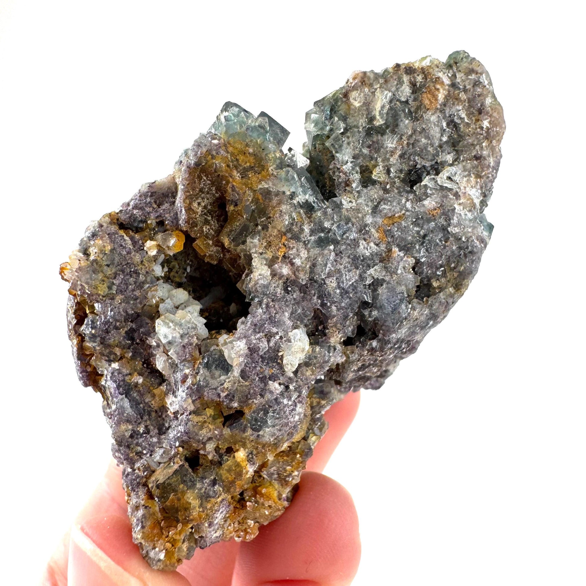 Okorusu Fluorite | blue & purple crystal cluster, mineral specimen from Namibia