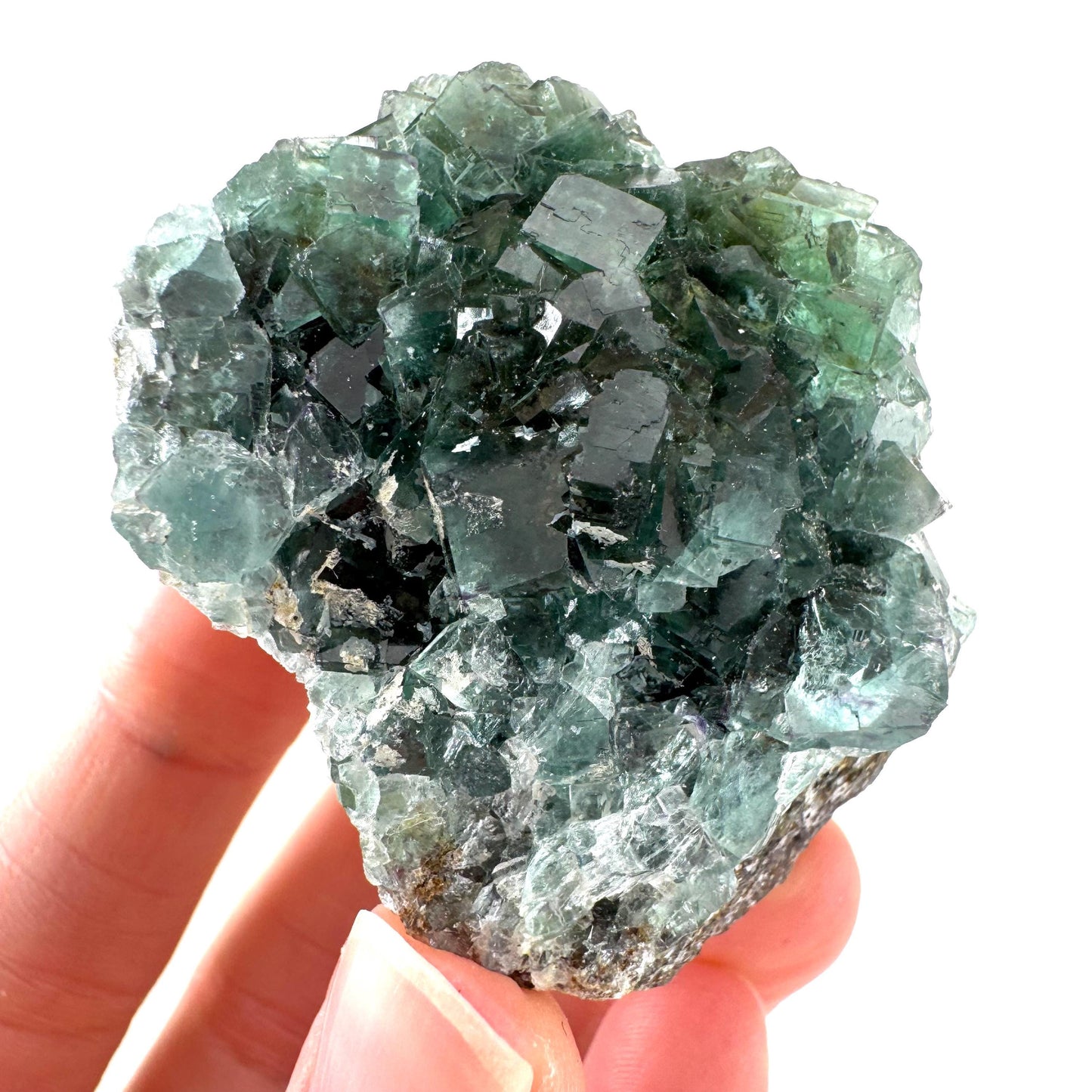 Okorusu Fluorite | green crystal cluster, mineral specimen from Namibia