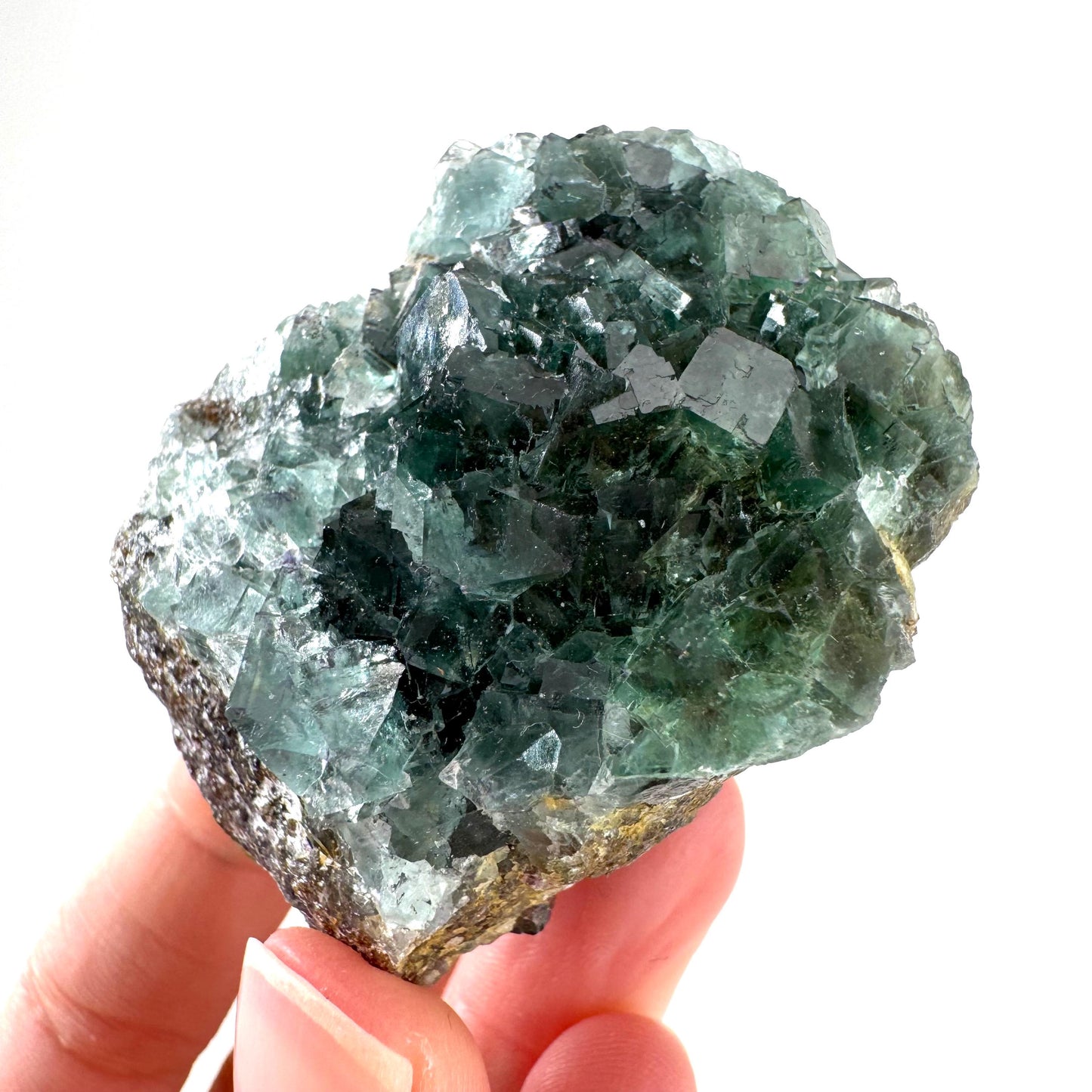 Okorusu Fluorite | green crystal cluster, mineral specimen from Namibia
