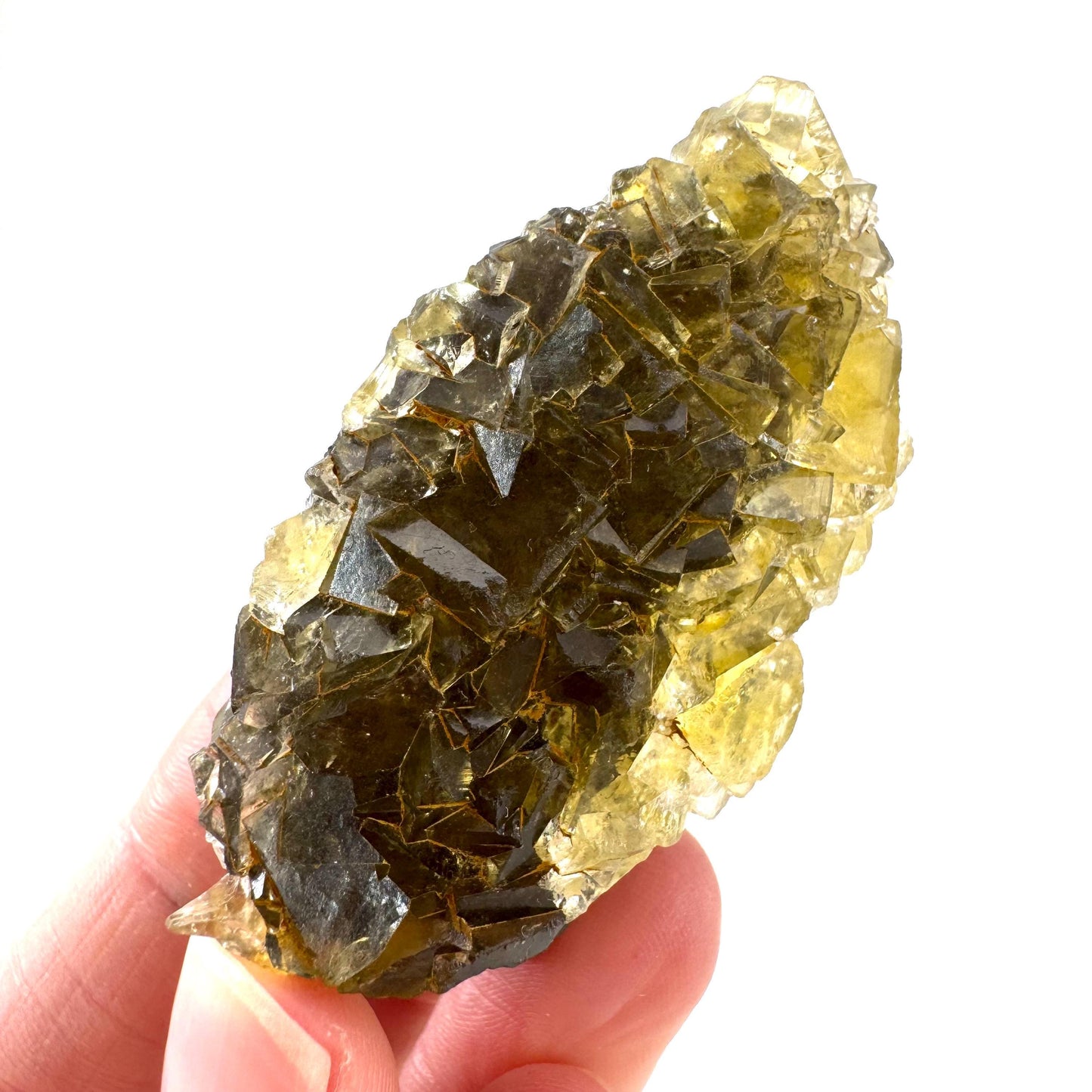 Okorusu Fluorite | “Honey Pocket” yellow crystal cluster, mineral specimen from Namibia