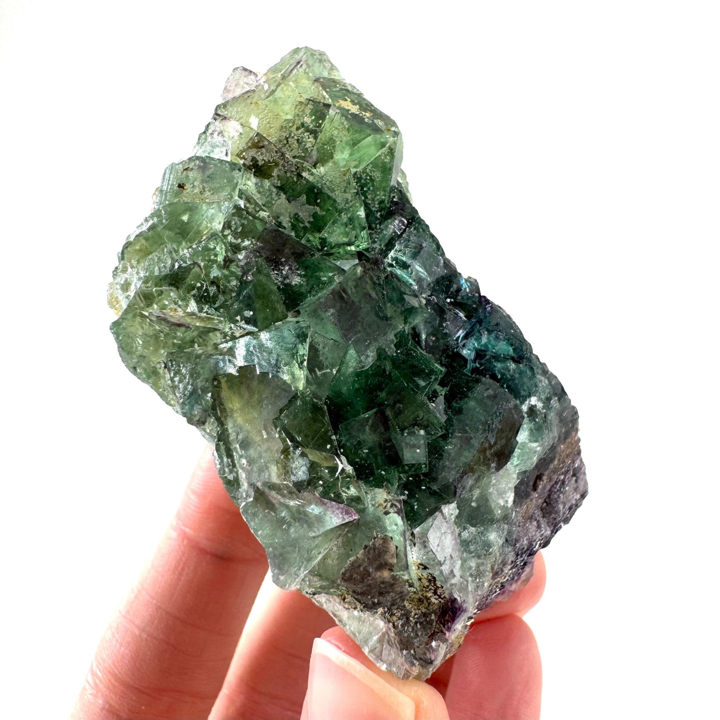 Okorusu Fluorite | green crystal cluster, mineral specimen from Namibia