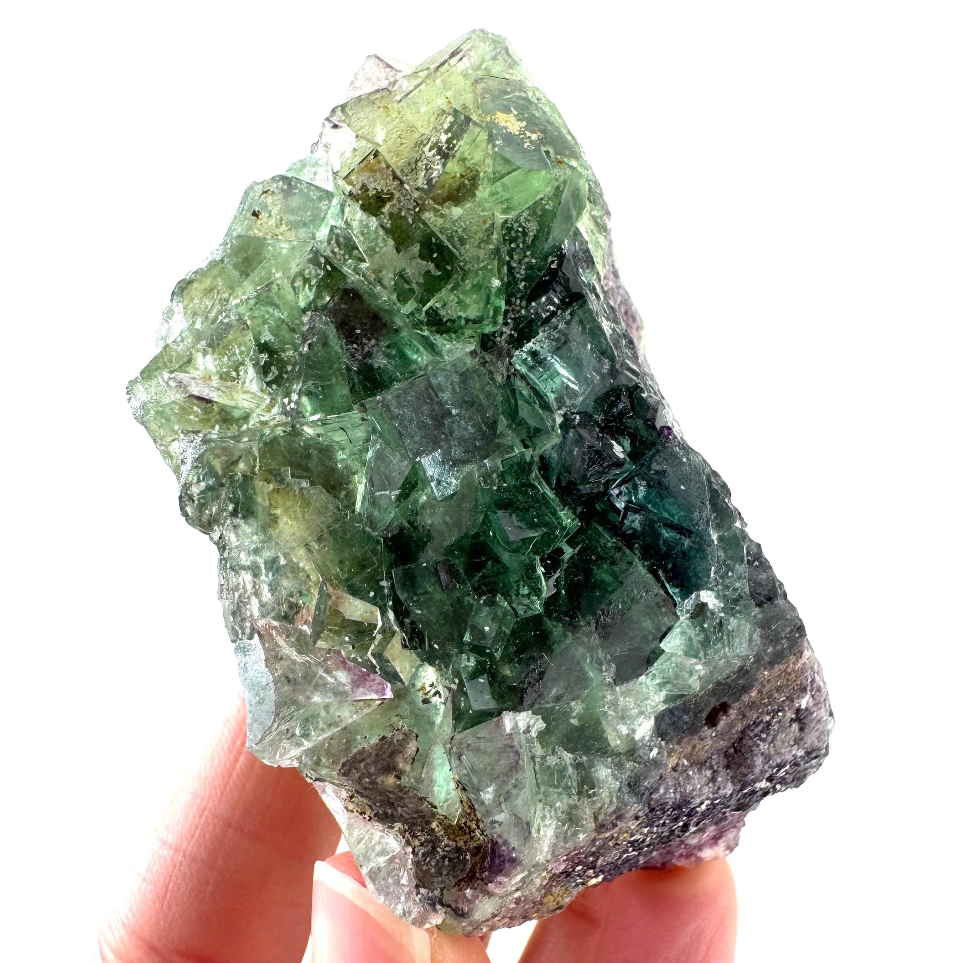 Okorusu Fluorite | green crystal cluster, mineral specimen from Namibia