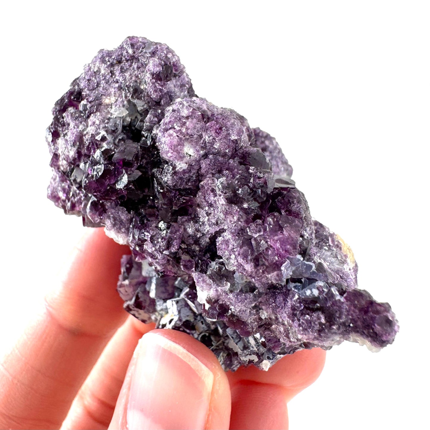 Okorusu Fluorite | purple crystal cluster, mineral specimen from Namibia