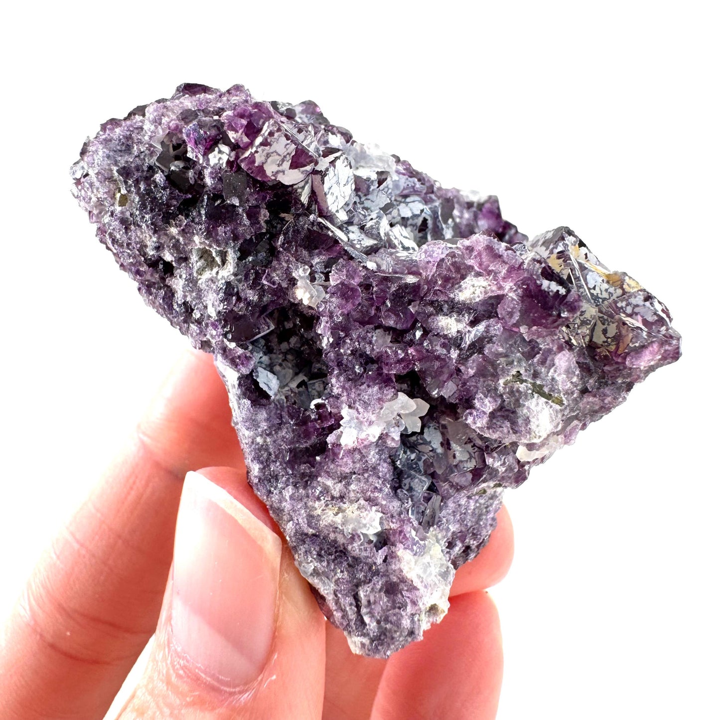 Okorusu Fluorite | purple crystal cluster, mineral specimen from Namibia