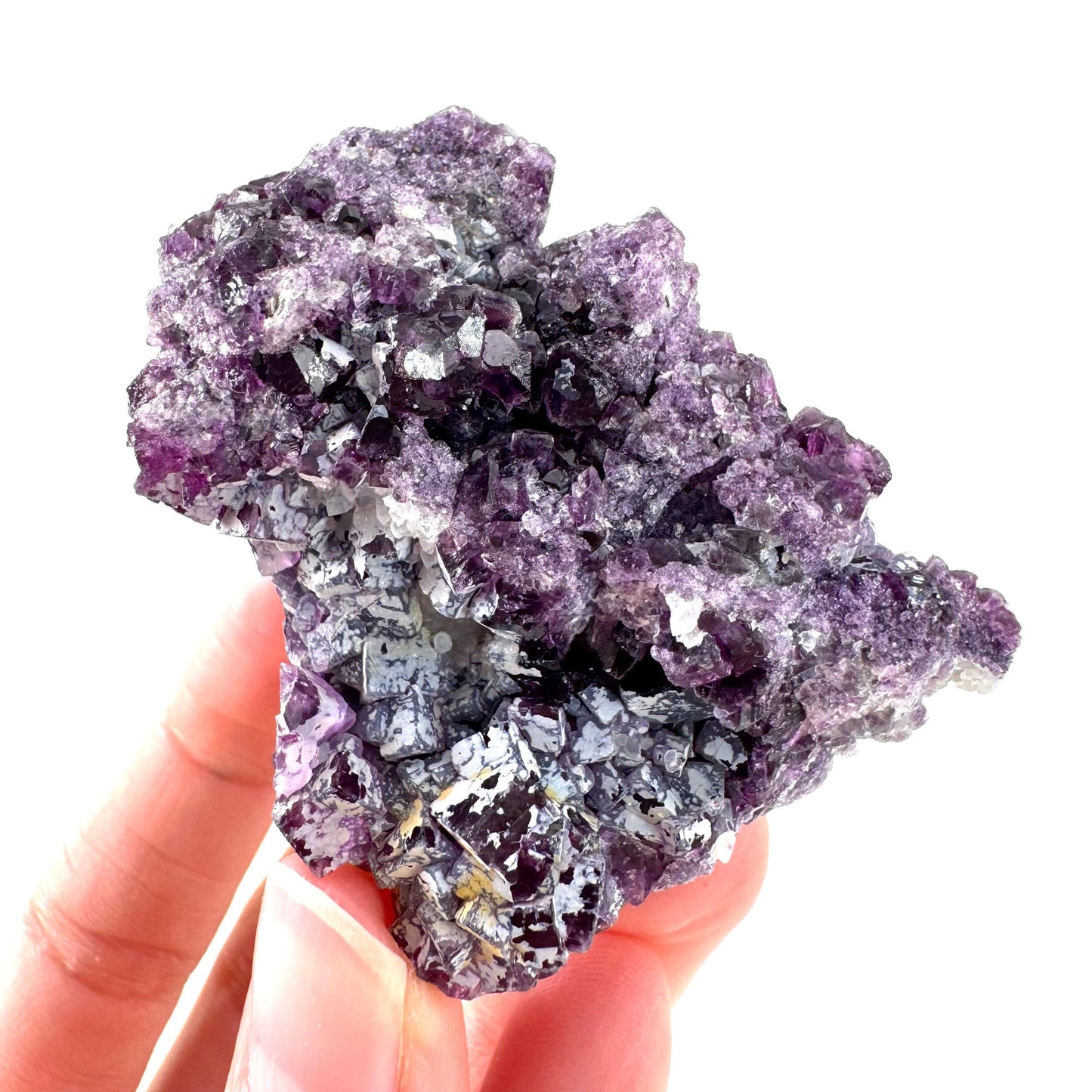 Okorusu Fluorite | purple crystal cluster, mineral specimen from Namibia