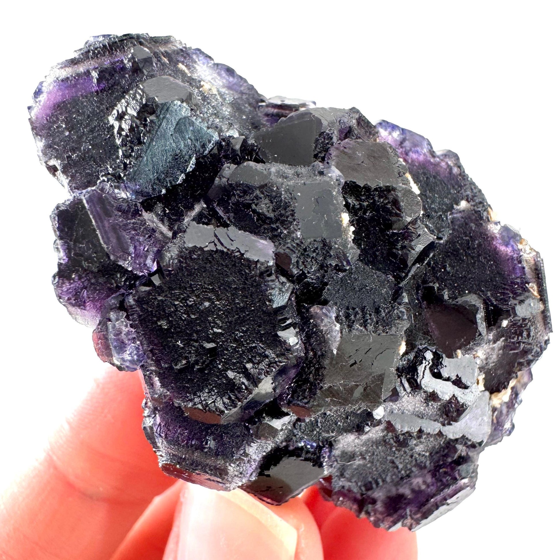 Okorusu Fluorite | purple crystal cluster, mineral specimen from Namibia