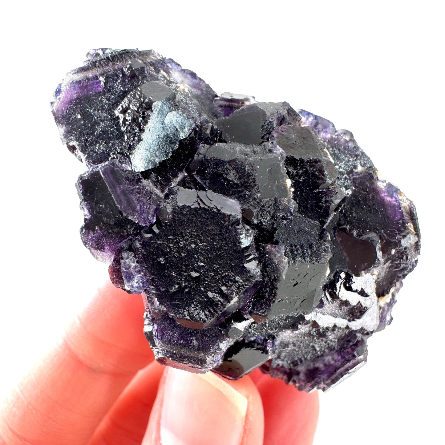Okorusu Fluorite | purple crystal cluster, mineral specimen from Namibia
