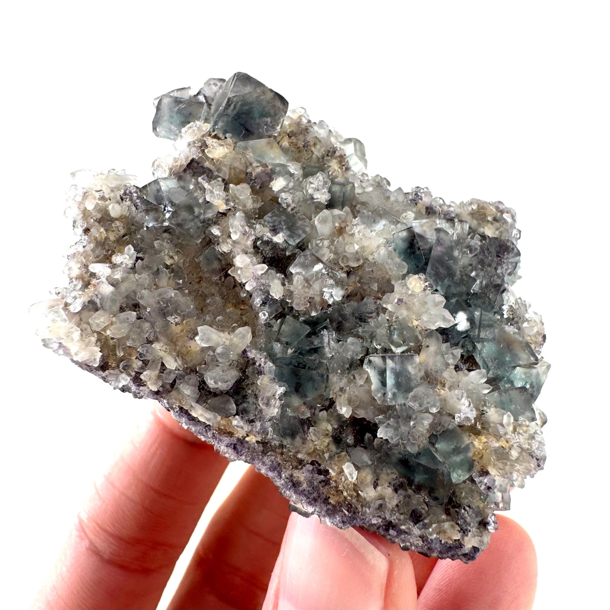 Okorusu Fluorite | blue & purple crystal cluster, mineral specimen from Namibia