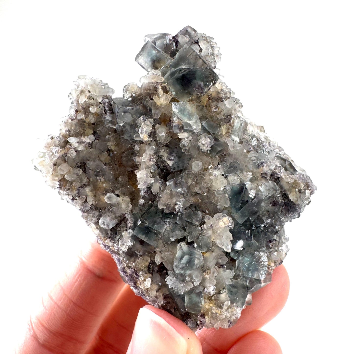 Okorusu Fluorite | blue & purple crystal cluster, mineral specimen from Namibia
