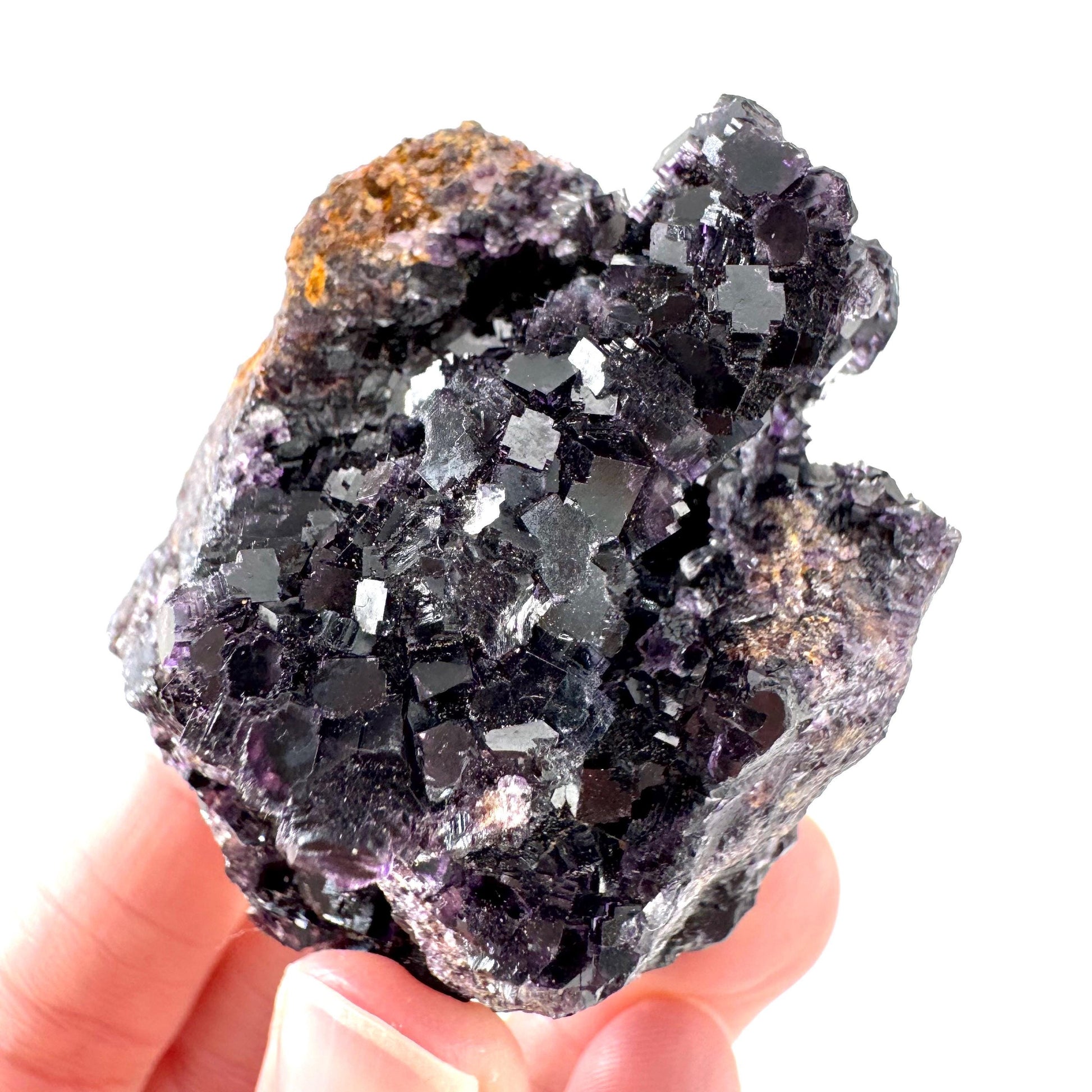 Okorusu Fluorite | purple crystal cluster, mineral specimen from Namibia