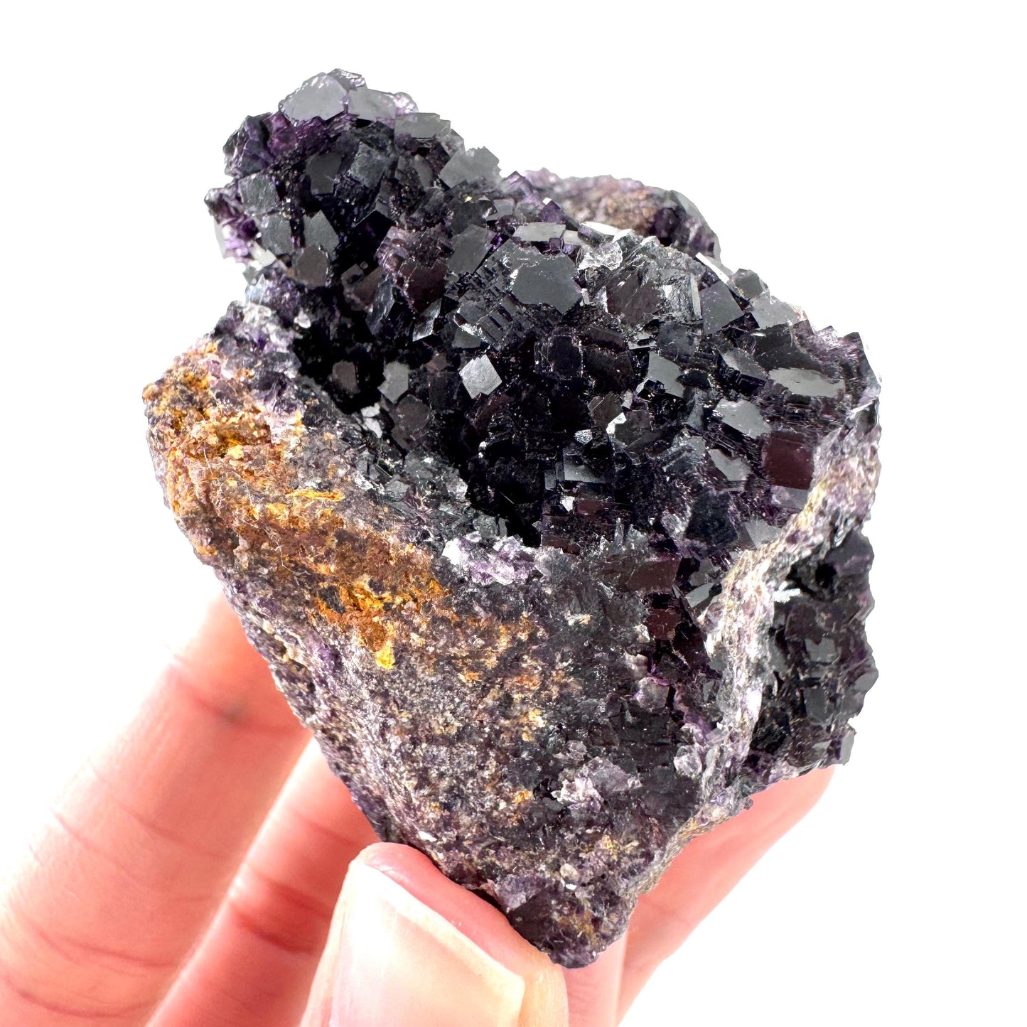 Okorusu Fluorite | purple crystal cluster, mineral specimen from Namibia