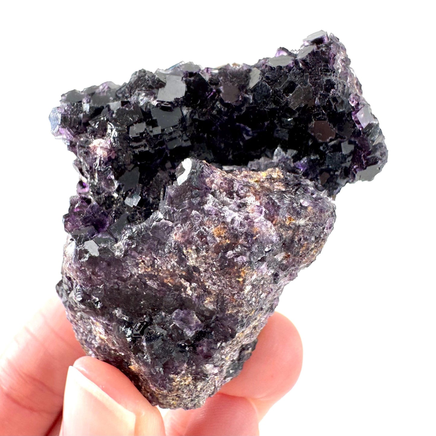 Okorusu Fluorite | purple crystal cluster, mineral specimen from Namibia