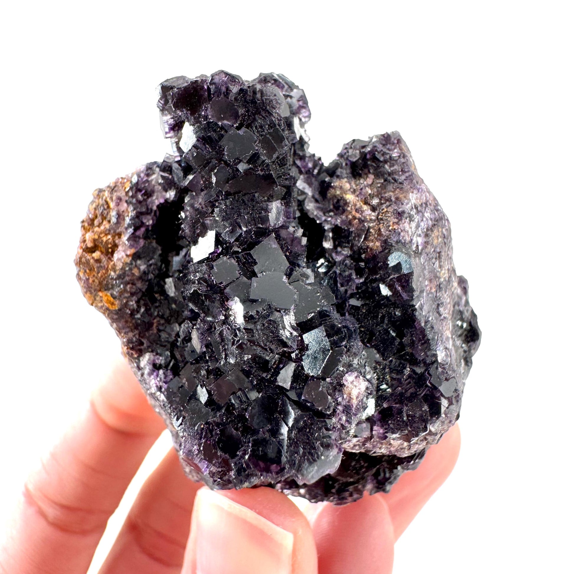 Okorusu Fluorite | purple crystal cluster, mineral specimen from Namibia