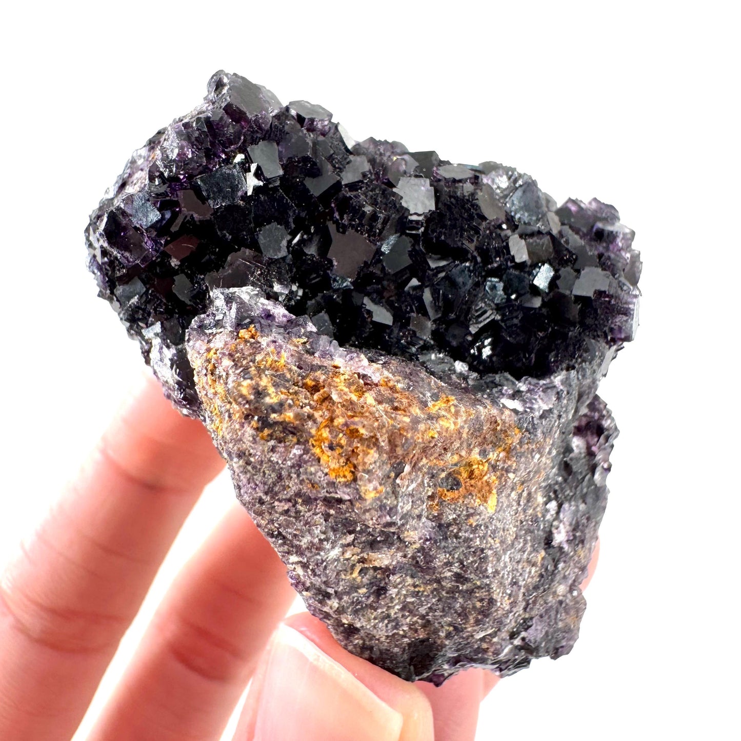 Okorusu Fluorite | purple crystal cluster, mineral specimen from Namibia