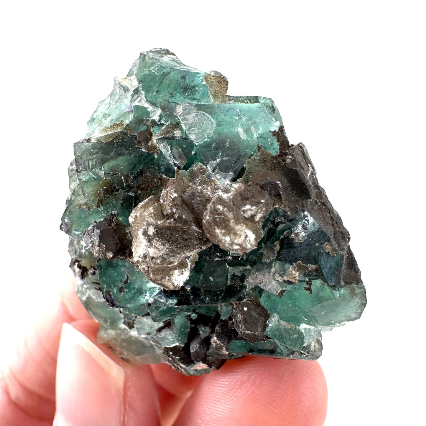 Okorusu Fluorite | blue-green crystal cluster, mineral specimen from Namibia