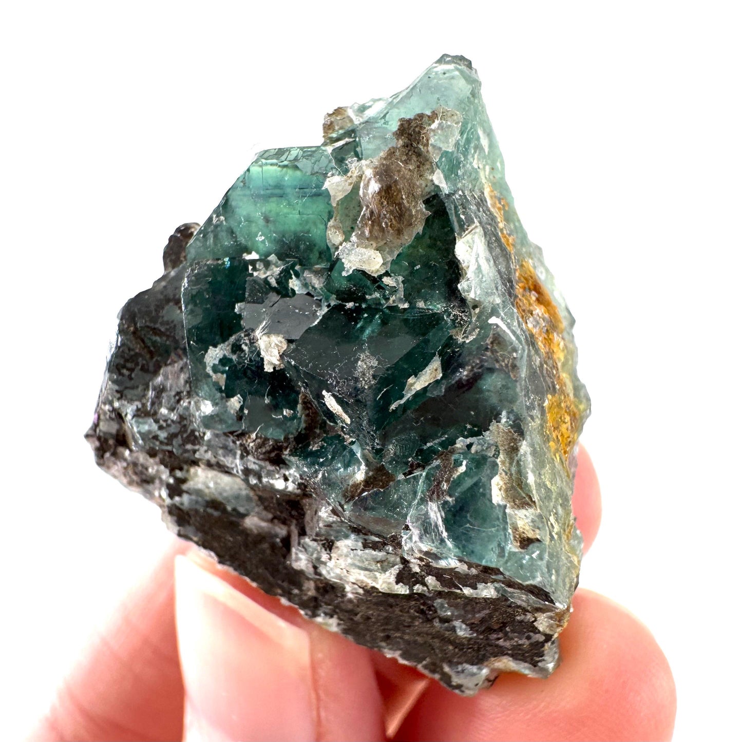 Okorusu Fluorite | blue-green crystal cluster, mineral specimen from Namibia
