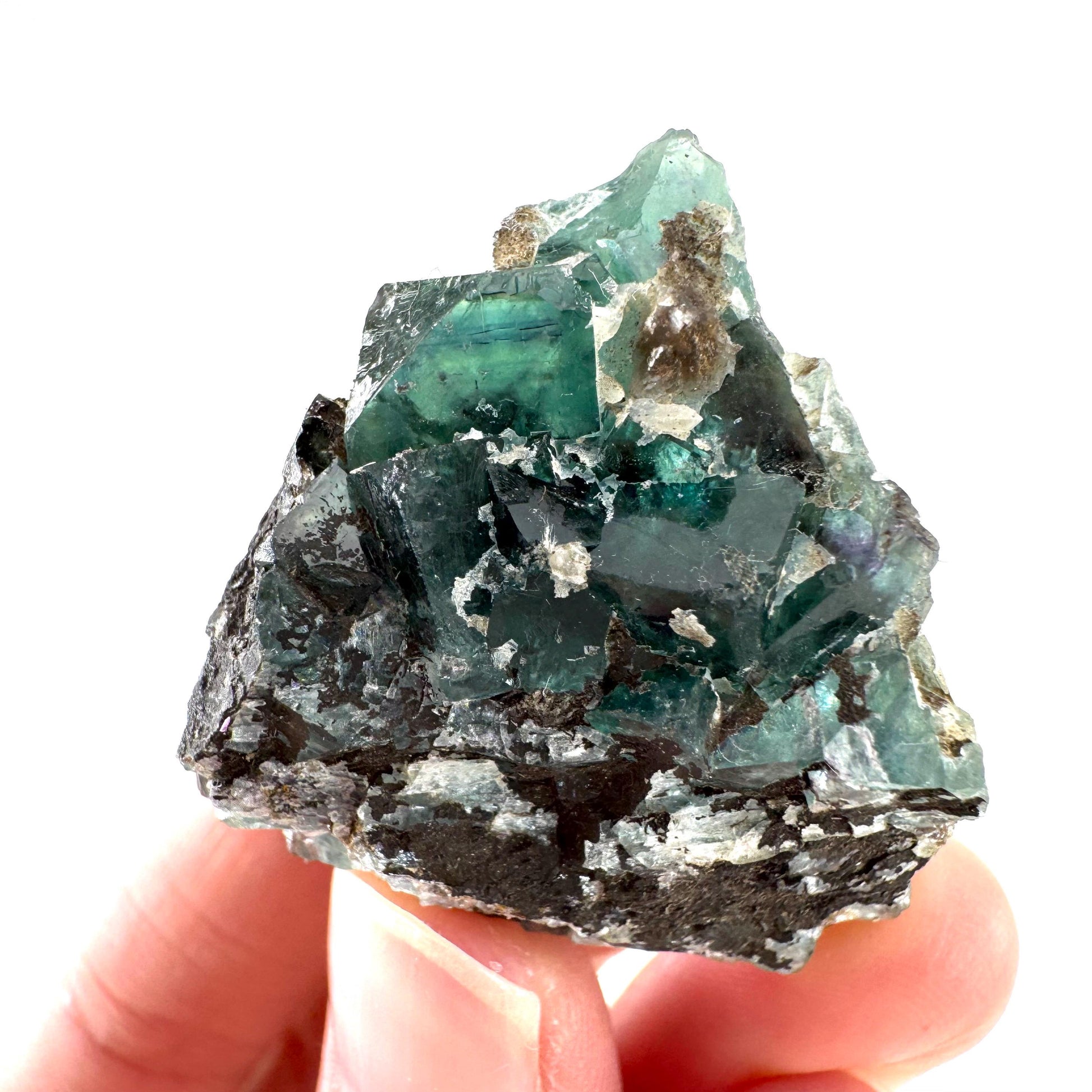 Okorusu Fluorite | blue-green crystal cluster, mineral specimen from Namibia