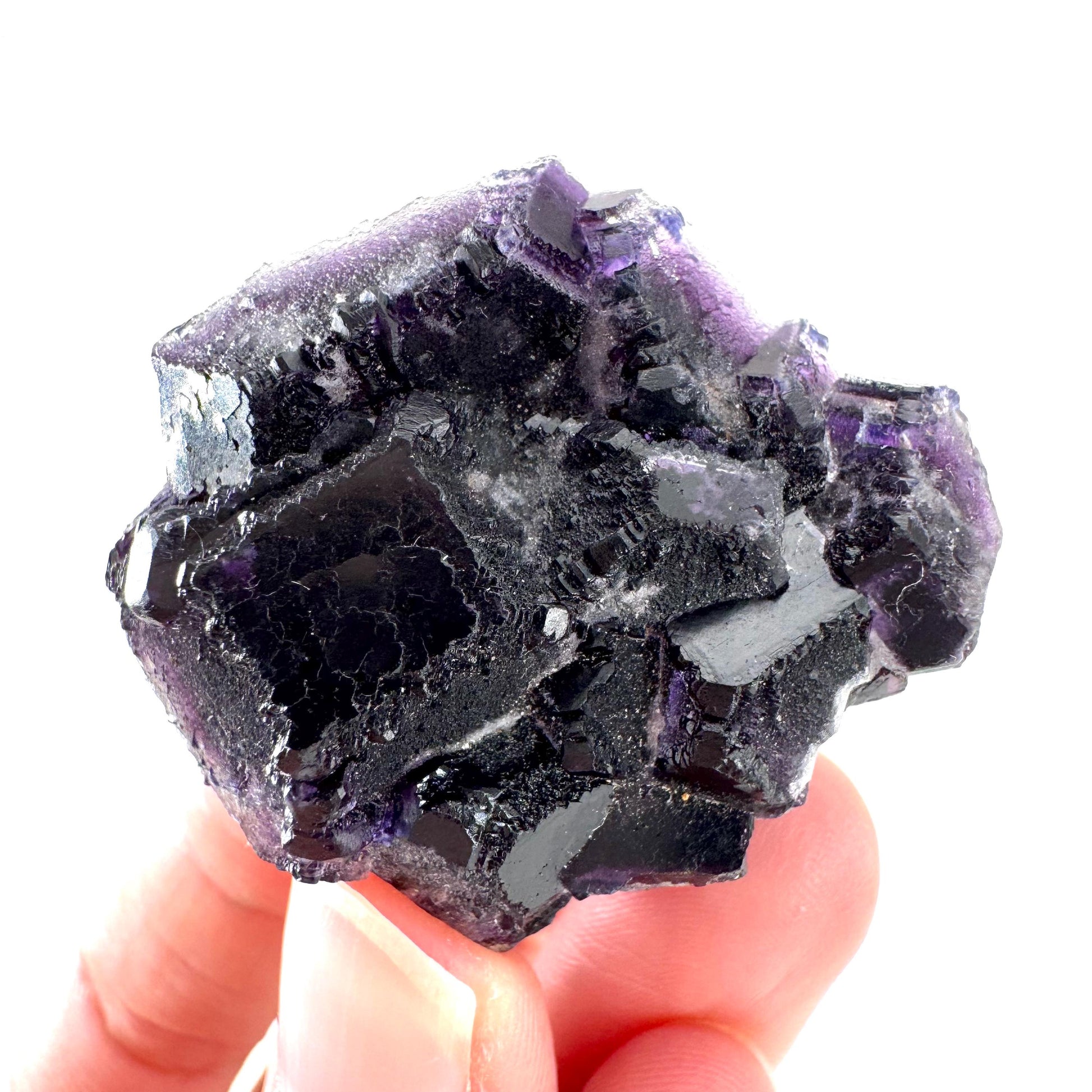 Okorusu Fluorite | purple crystal cluster, mineral specimen from Namibia