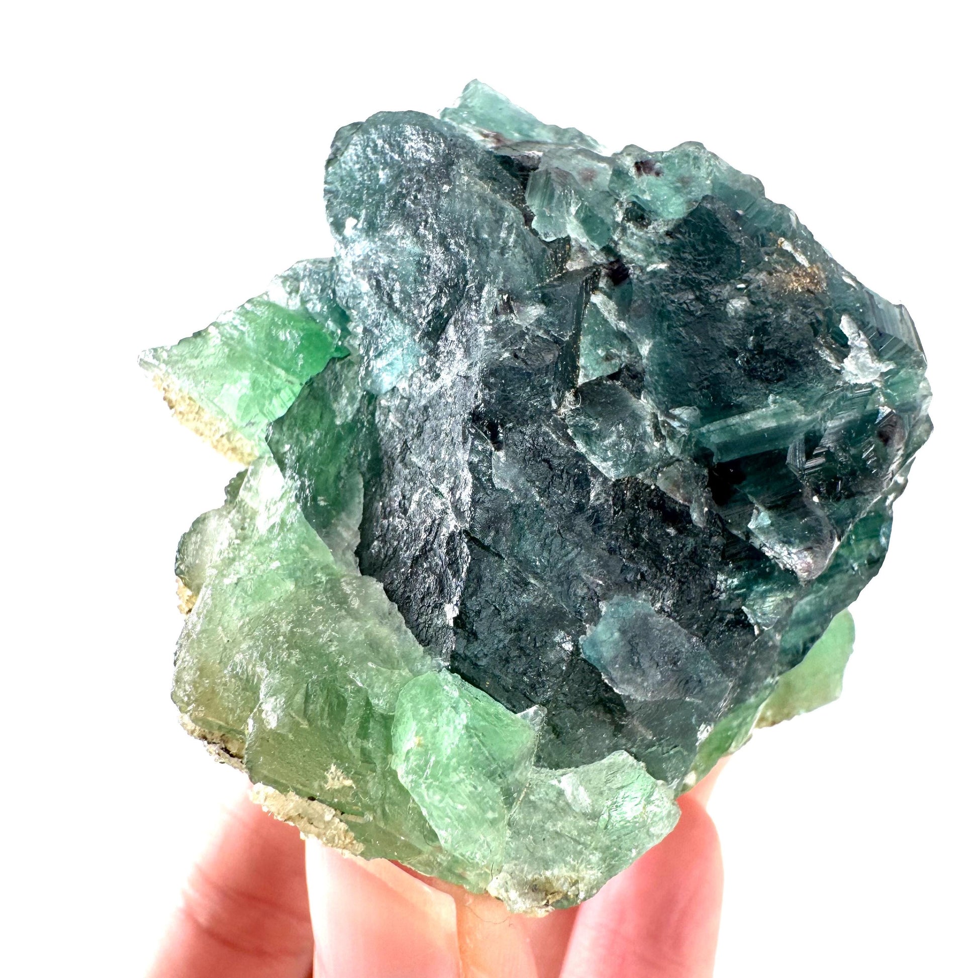 Okorusu Fluorite | blue-green crystal cluster, mineral specimen from Namibia
