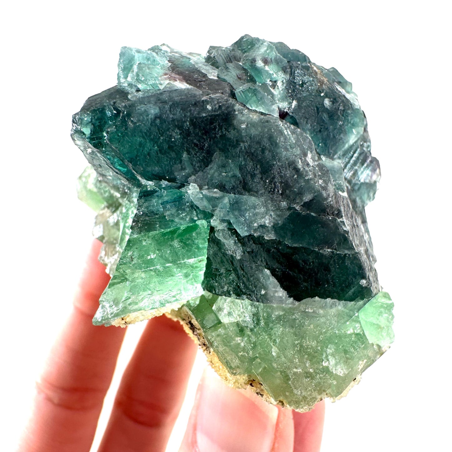 Okorusu Fluorite | blue-green crystal cluster, mineral specimen from Namibia