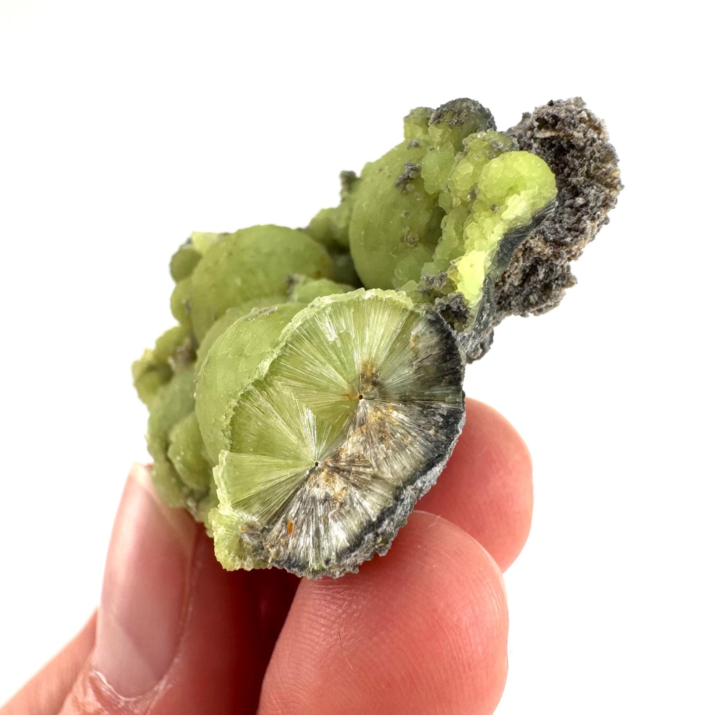 Wavellite (Arkansas, USA) | green crystal cluster, mineral specimen