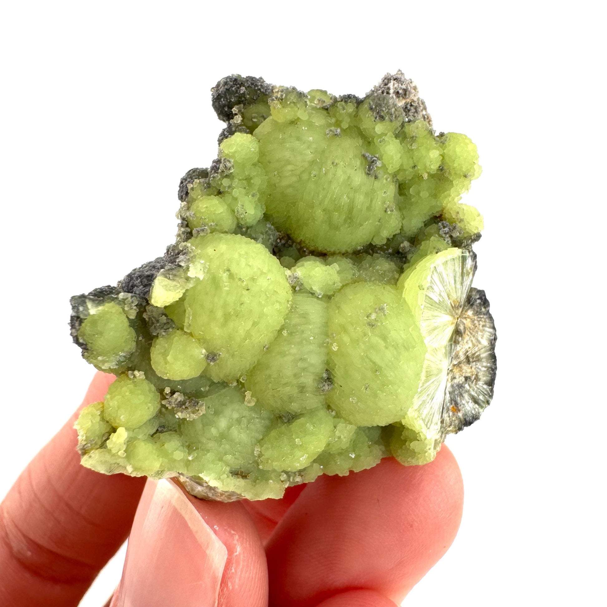 Wavellite (Arkansas, USA) | green crystal cluster, mineral specimen