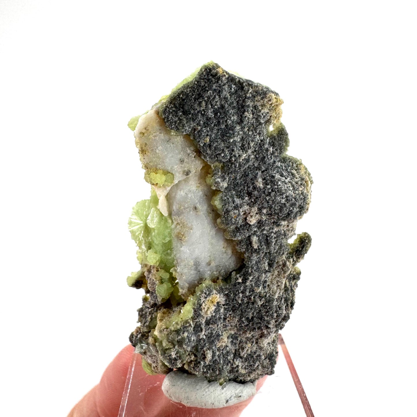 Wavellite (Arkansas, USA) | green crystal cluster, mineral specimen