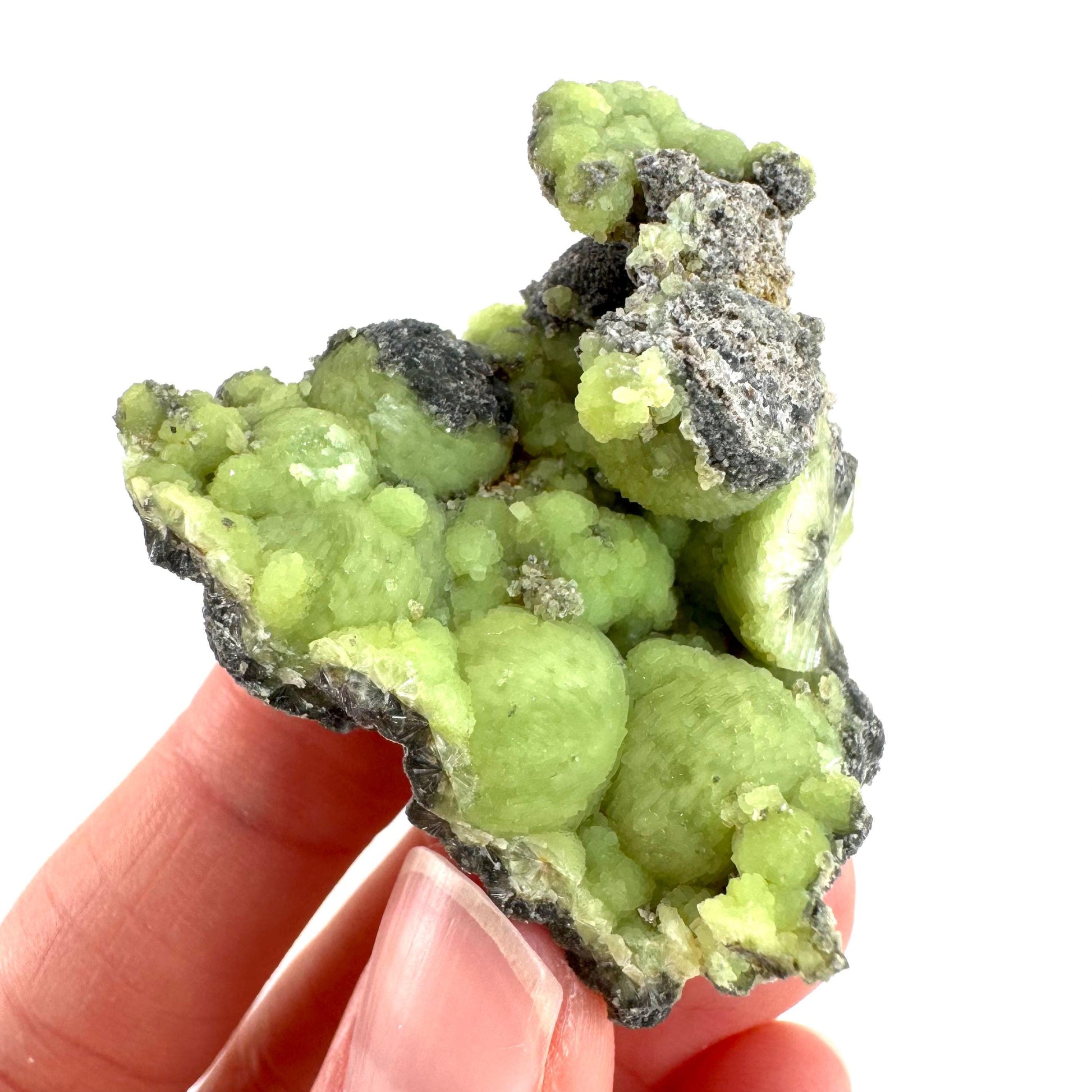 Wavellite (Arkansas, USA) | green crystal cluster, mineral specimen