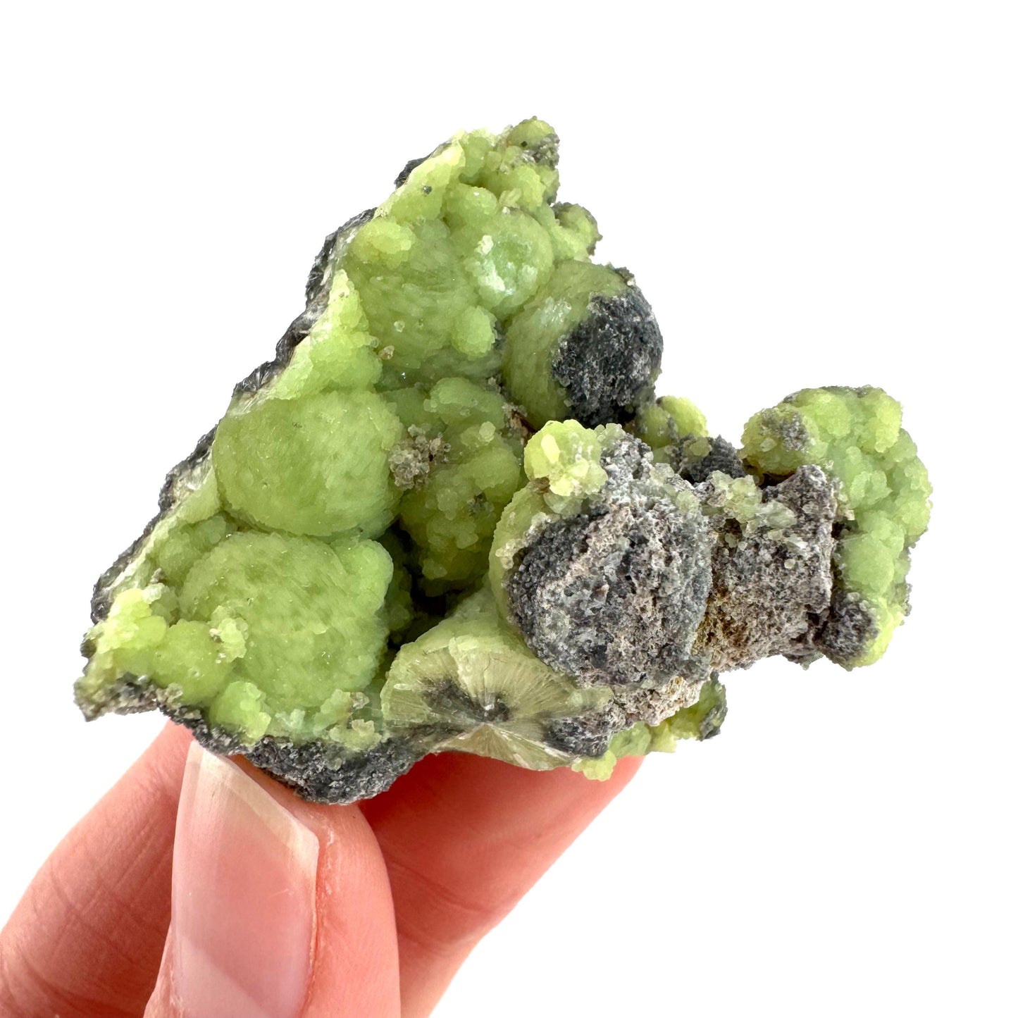 Wavellite (Arkansas, USA) | green crystal cluster, mineral specimen
