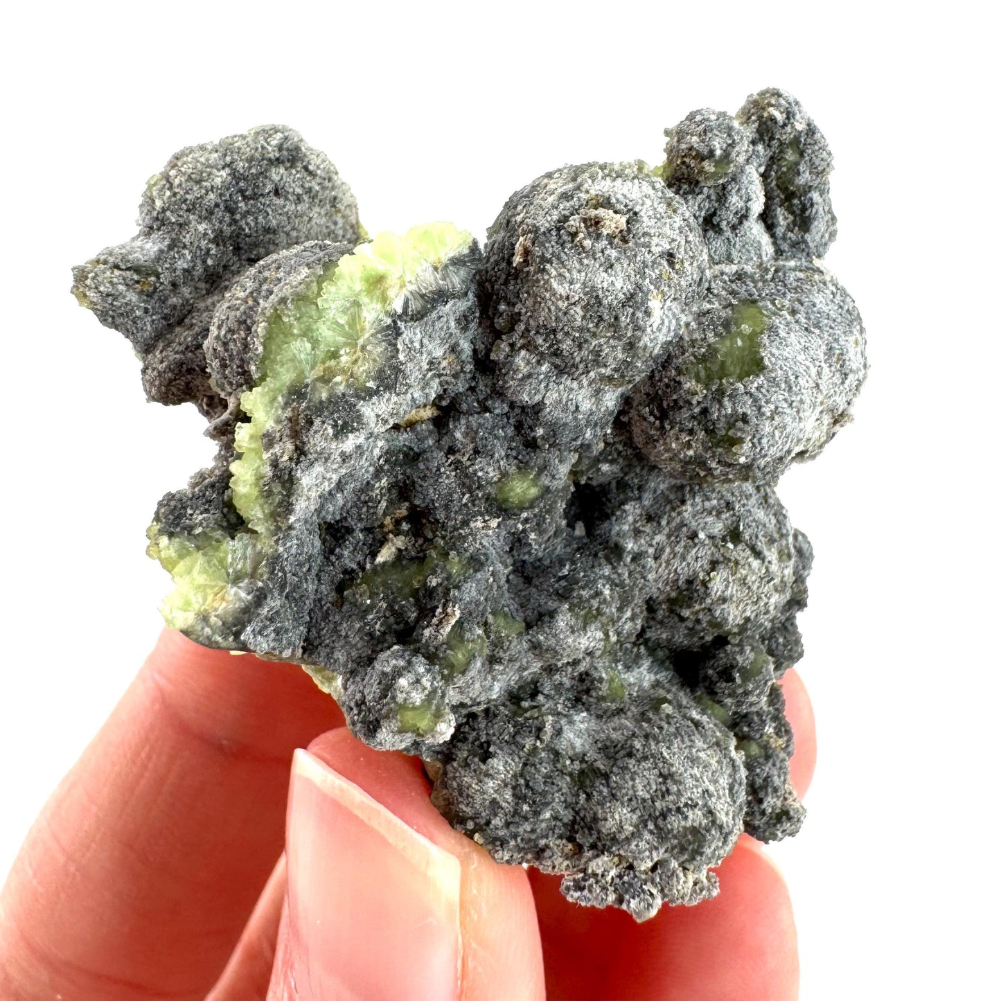 Wavellite (Arkansas, USA) | green crystal cluster, mineral specimen