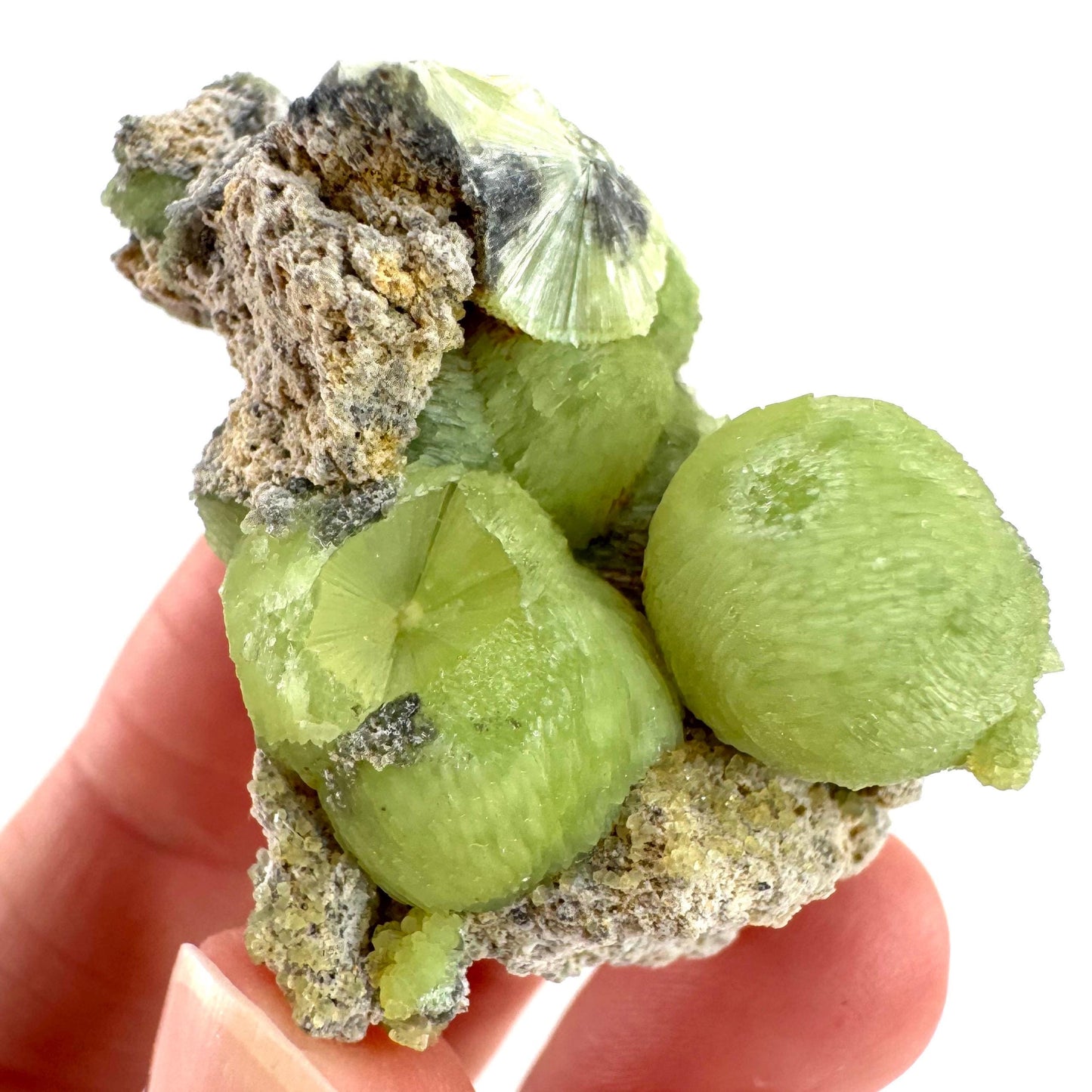 Wavellite (Arkansas, USA) | green crystal cluster, mineral specimen