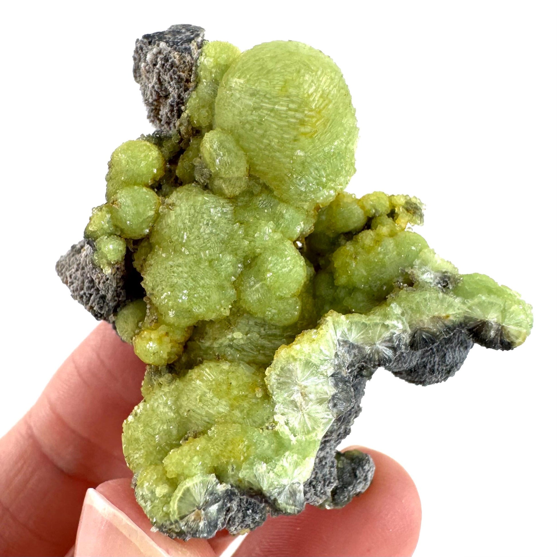 Wavellite (Arkansas, USA) | green crystal cluster, mineral specimen