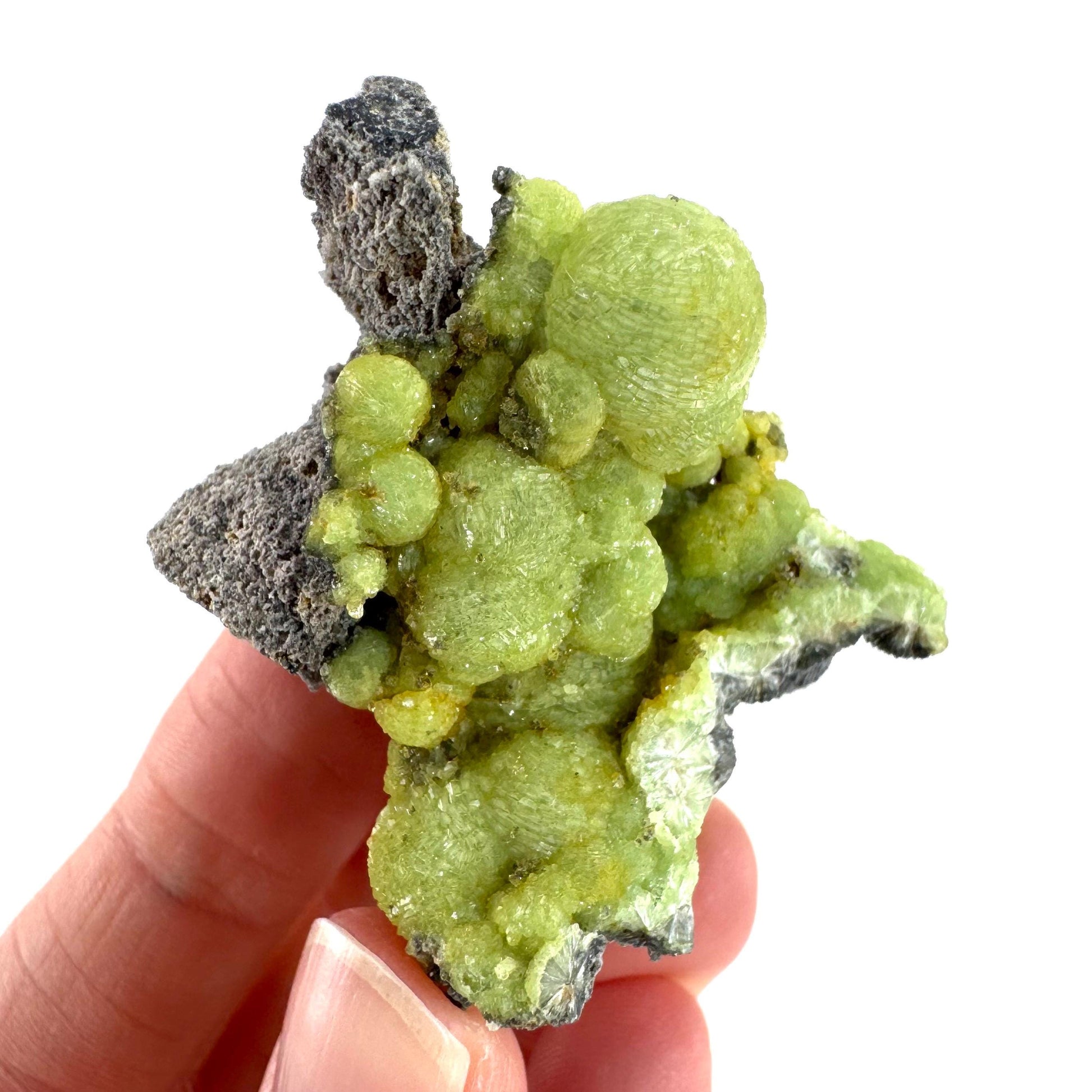 Wavellite (Arkansas, USA) | green crystal cluster, mineral specimen