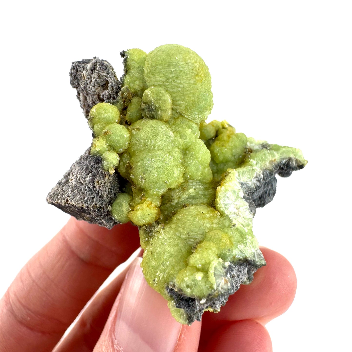 Wavellite (Arkansas, USA) | green crystal cluster, mineral specimen