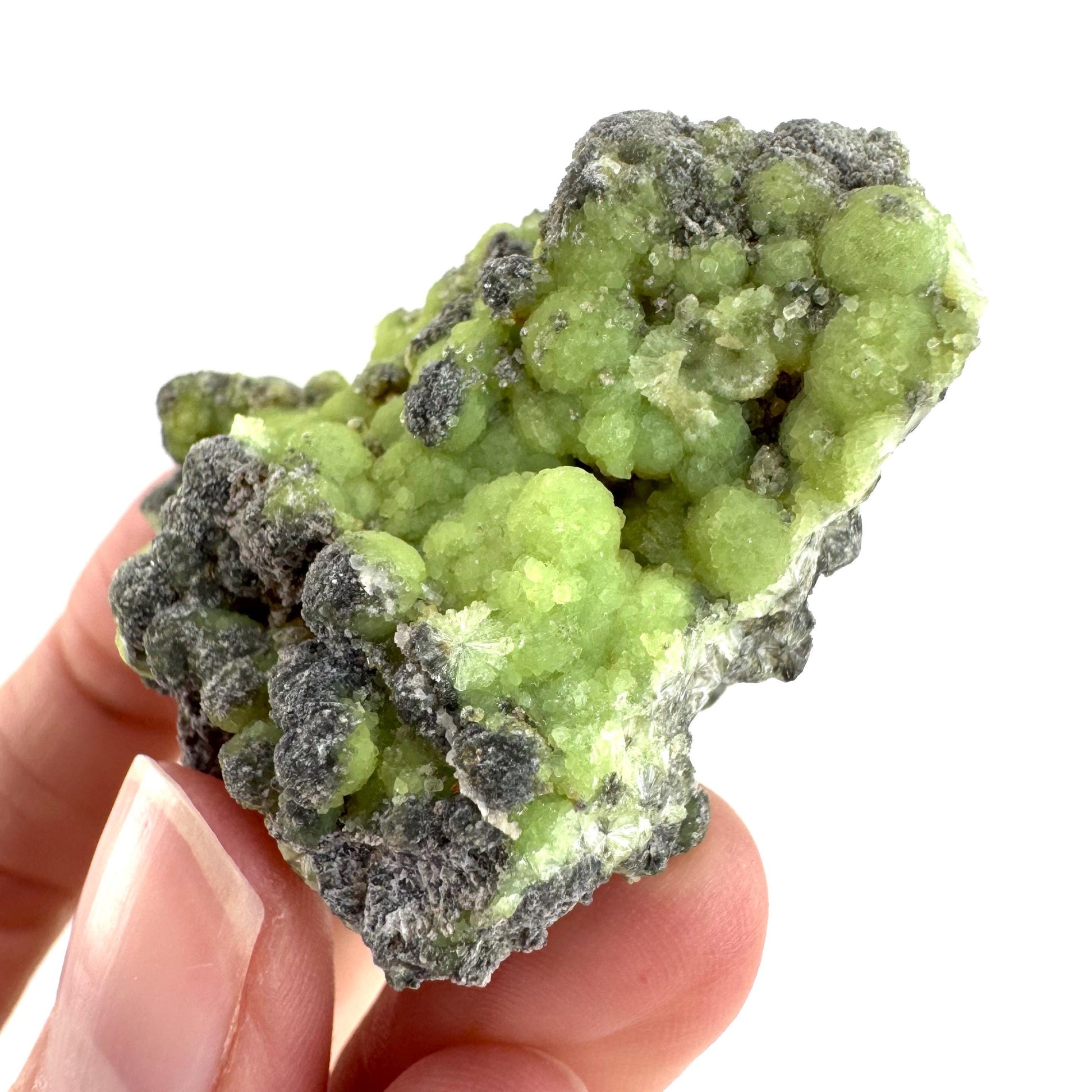 Wavellite (Arkansas, USA) | green crystal cluster, mineral specimen