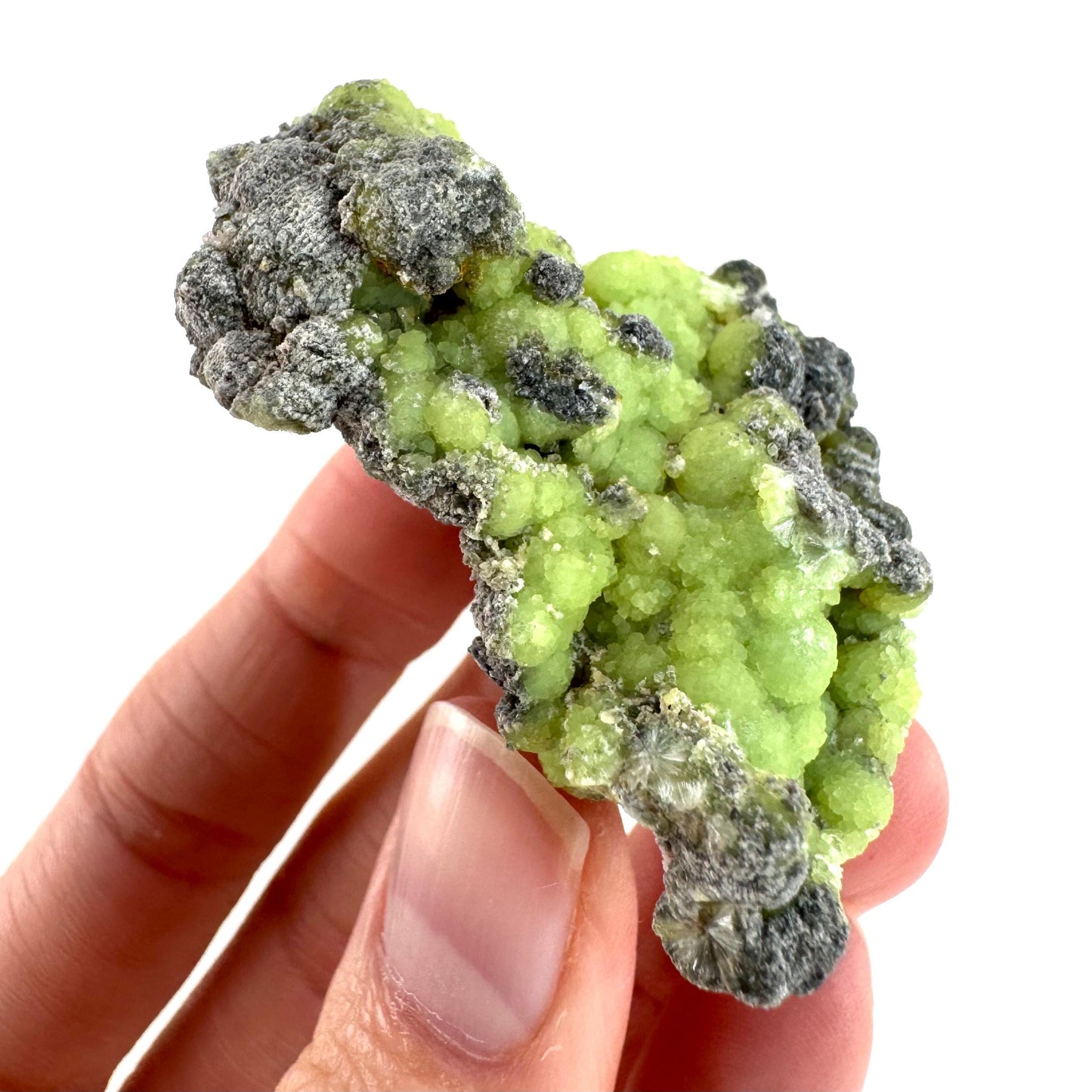 Wavellite (Arkansas, USA) | green crystal cluster, mineral specimen