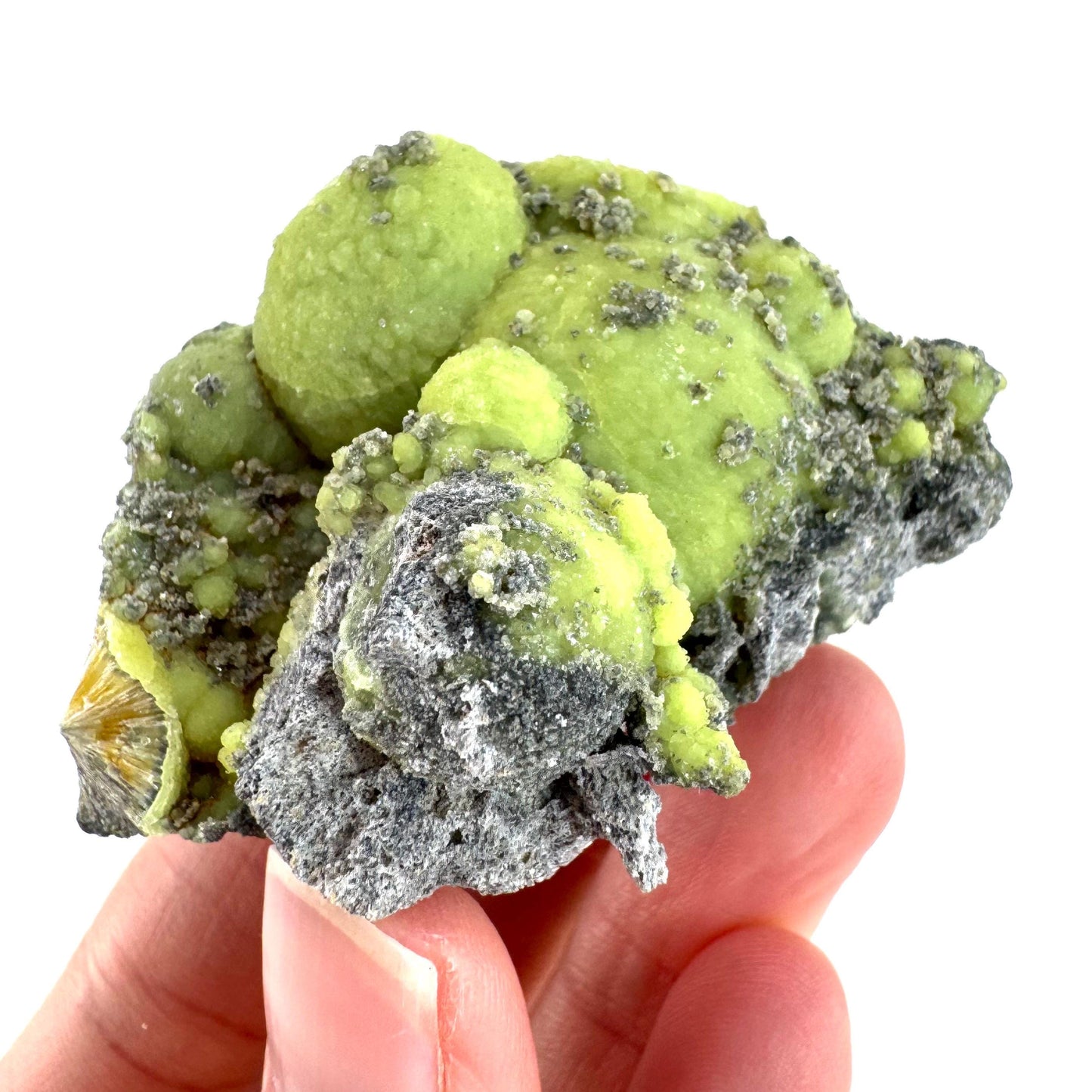Wavellite (Arkansas, USA) | green crystal cluster, mineral specimen