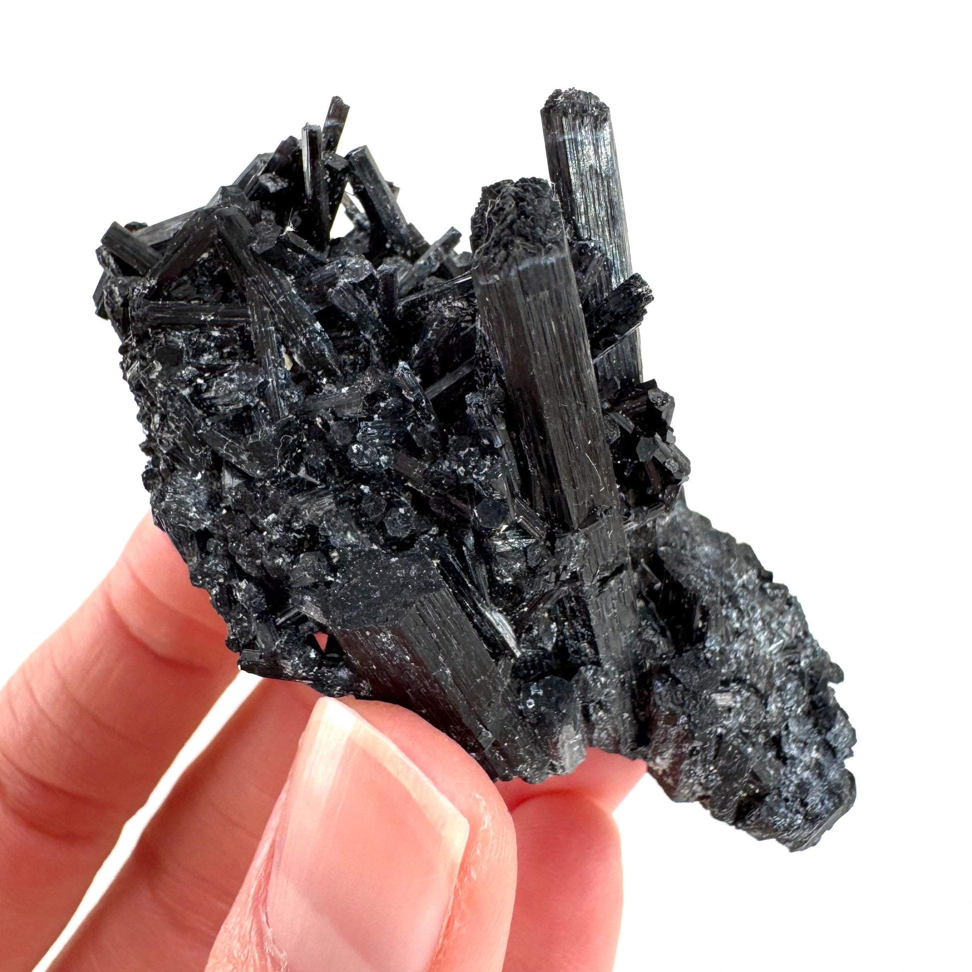 Black Tourmaline | Raw Schorl Crystal Cluster, Mineral Specimen from Namibia