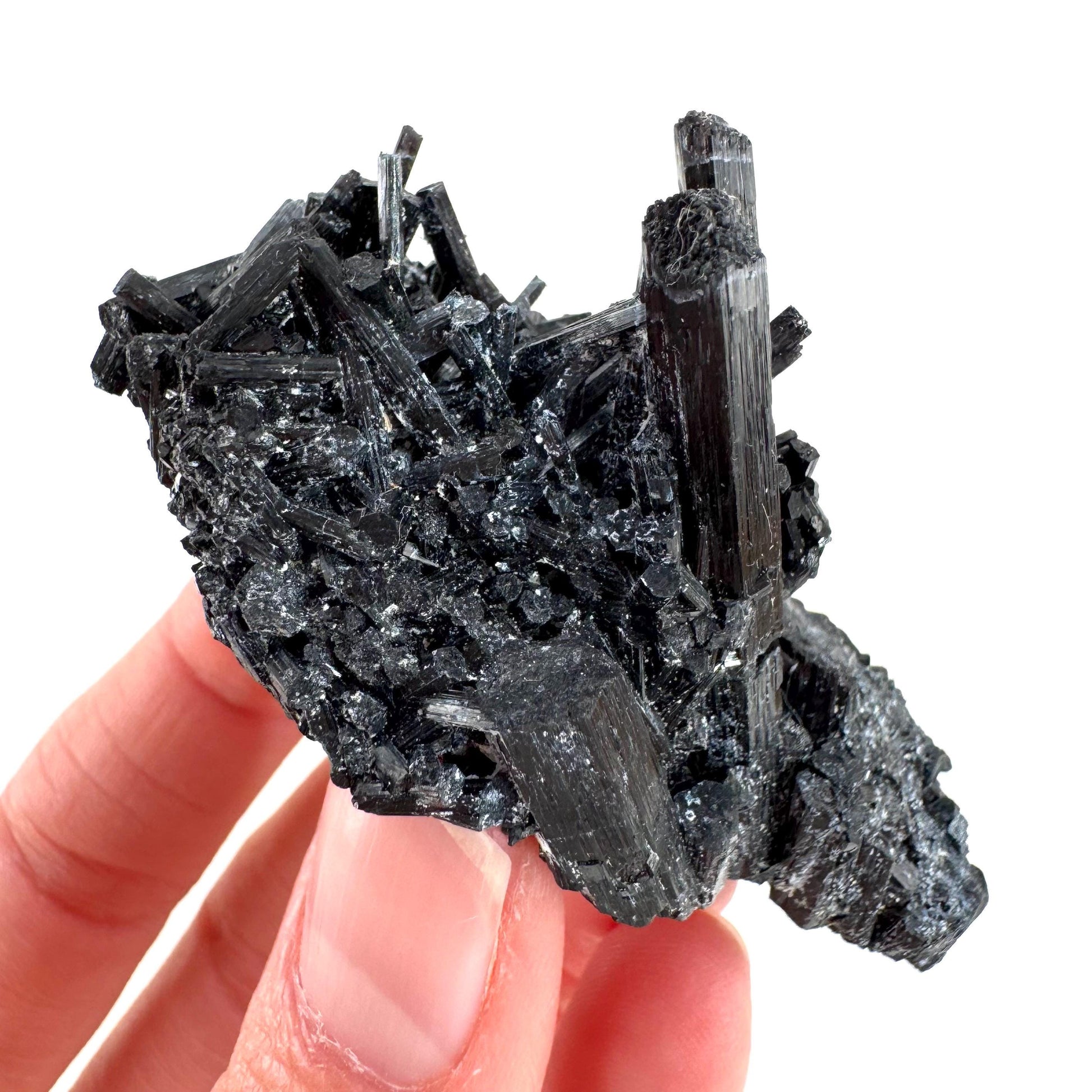 Black Tourmaline | Raw Schorl Crystal Cluster, Mineral Specimen from Namibia