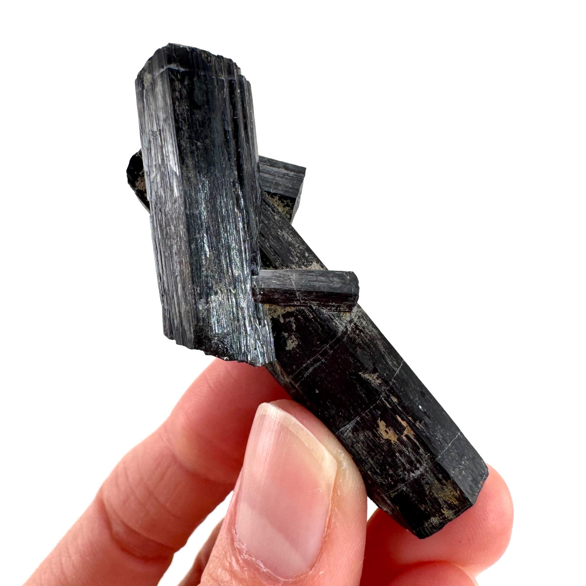 Black Tourmaline | Raw Schorl Crystal Cluster, Mineral Specimen from Namibia
