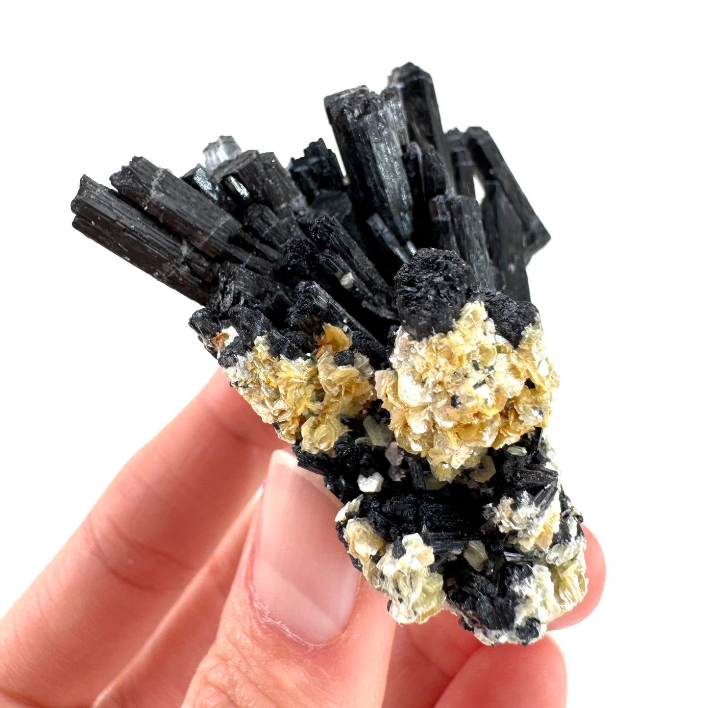 Black Tourmaline | Raw Schorl Crystal Cluster, Mineral Specimen from Namibia