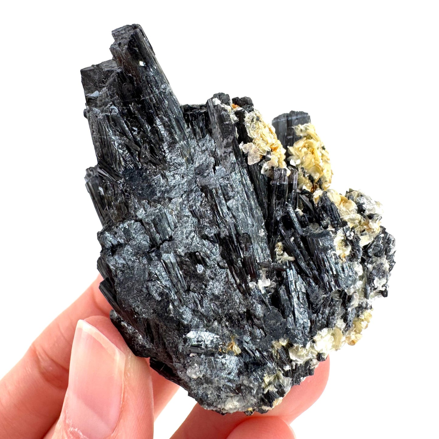Black Tourmaline | Raw Schorl Crystal Cluster, Mineral Specimen from Namibia